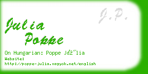 julia poppe business card